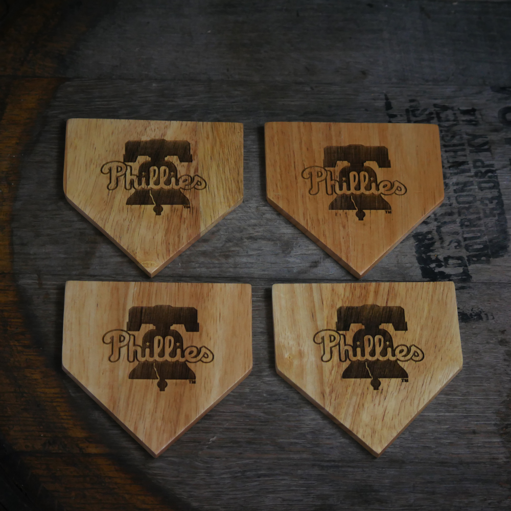 Collection of Philadelphia Phillies Dugout Mug® Wood Coaster in a gallery layout